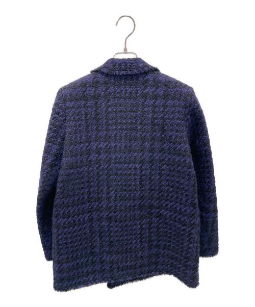 BLAMINK（ブラミンク）BLAMINK (ブラミンク) ツイードダブルジャケット ネイビー×ブラック サイズ:36の古着・服飾アイテム