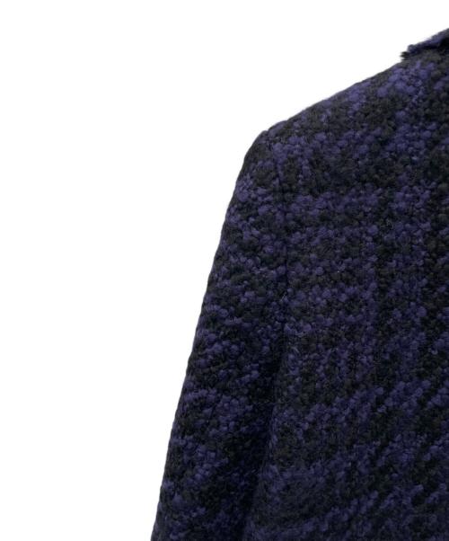 BLAMINK（ブラミンク）BLAMINK (ブラミンク) ツイードダブルジャケット ネイビー×ブラック サイズ:36の古着・服飾アイテム