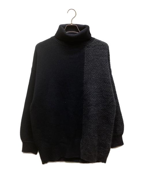 RIM.ARK（リムアーク）RIM.ARK (リムアーク) Back flare knit tops ネイビー サイズ:FREEの古着・服飾アイテム