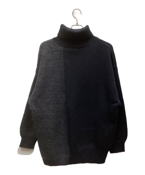 RIM.ARK（リムアーク）RIM.ARK (リムアーク) Back flare knit tops ネイビー サイズ:FREEの古着・服飾アイテム