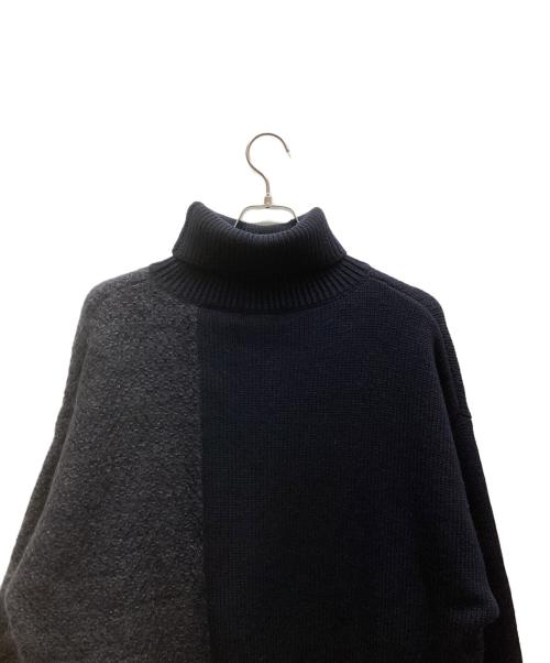 RIM.ARK（リムアーク）RIM.ARK (リムアーク) Back flare knit tops ネイビー サイズ:FREEの古着・服飾アイテム