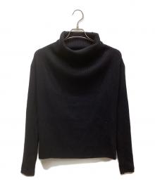 RIM.ARK（リムアーク）の古着「Back shoulder rib knit tops」｜ブラック