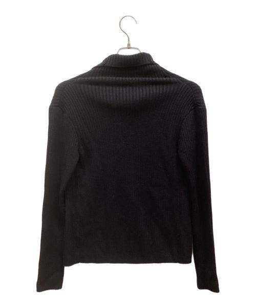 RIM.ARK（リムアーク）RIM.ARK (リムアーク) Back shoulder rib knit tops ブラック サイズ:FREEの古着・服飾アイテム