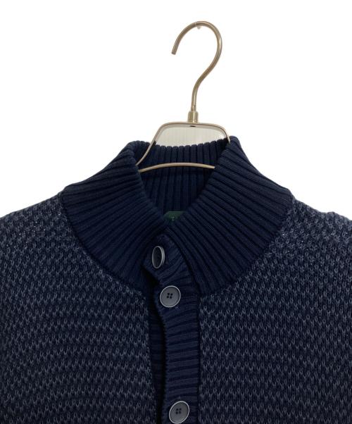 Zanone（ザノーネ）Zanone (ザノーネ) コットンリネンスタンドカラーニットカーディガン ネイビー サイズ:48の古着・服飾アイテム