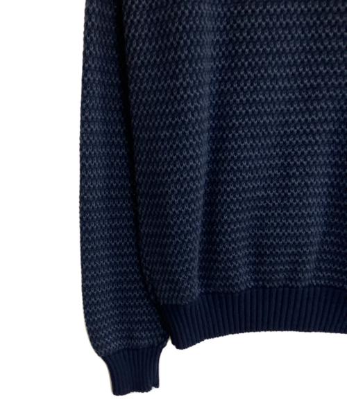 Zanone（ザノーネ）Zanone (ザノーネ) コットンリネンスタンドカラーニットカーディガン ネイビー サイズ:48の古着・服飾アイテム