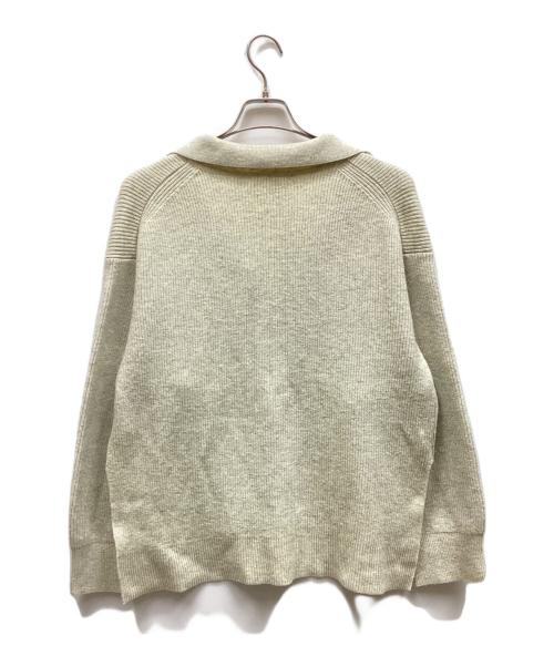 BEAUTY&YOUTH（ビューティーアンドユース）BEAUTY&YOUTH (ビューティーアンドユース) スキッパーニット ロングスリーブ プルオーバー アイボリー サイズ:表記なしの古着・服飾アイテム