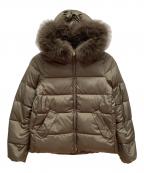 green label relaxingグリーンレーベルリラクシング）の古着「リバーシブル グリーンダウン ジャケット」｜モカ