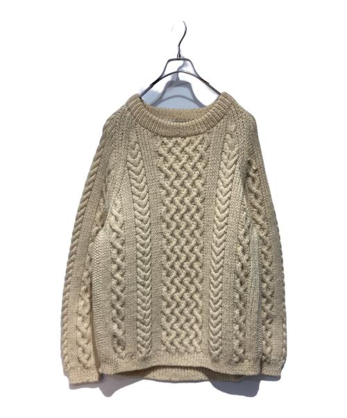 INVERALLAN（インバーアラン）INVERALLAN (インバーアラン) ケーブルニット ベージュ サイズ:ＦＲＥＥの古着・服飾アイテム