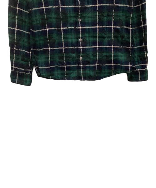 TORNADO MART（トルネードマート）TORNADO MART (トルネードマート) チェック薔薇柄シャツ グリーン サイズ:LLの古着・服飾アイテム