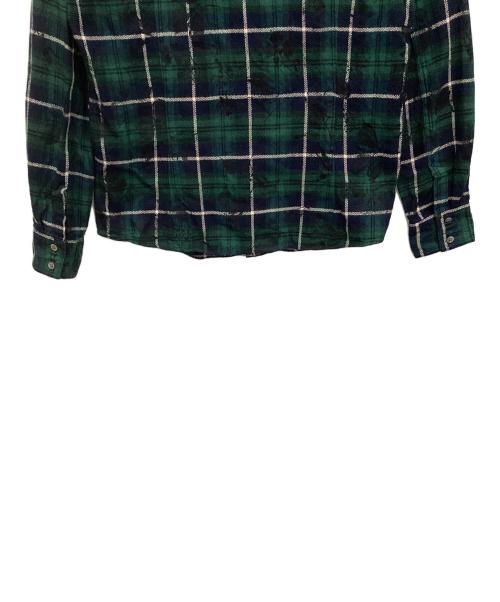 TORNADO MART（トルネードマート）TORNADO MART (トルネードマート) チェック薔薇柄シャツ グリーン サイズ:LLの古着・服飾アイテム