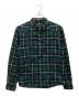 TORNADO MART（トルネードマート）の古着「チェック薔薇柄シャツ」｜グリーン
