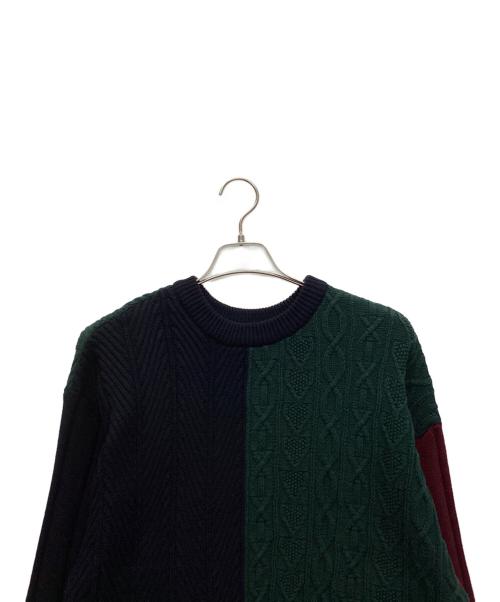 BEAMS（ビームス）BEAMS (ビームス) 5ゲージクレイジークルーネック ニット ネイビー サイズ:Sの古着・服飾アイテム