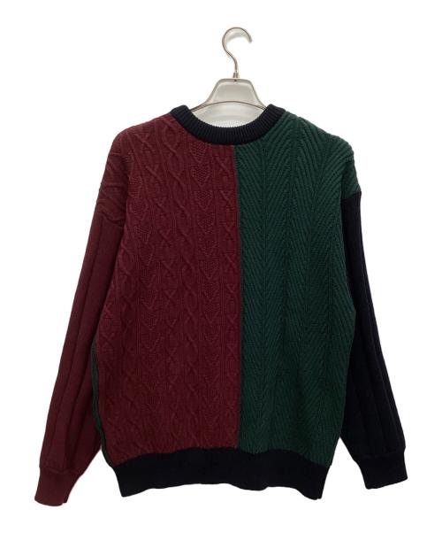 BEAMS（ビームス）BEAMS (ビームス) 5ゲージクレイジークルーネック ニット ネイビー サイズ:Sの古着・服飾アイテム