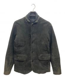 ALL SAINTS（オールセインツ）の古着「SURVEY LEATHER BLAZER」｜グレー