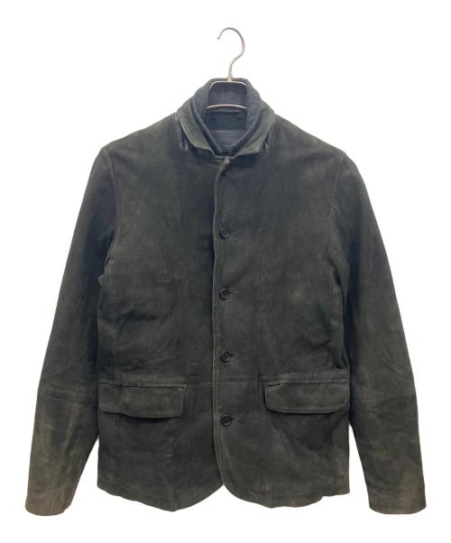 ALL SAINTS（オールセインツ）ALL SAINTS (オールセインツ) SURVEY LEATHER BLAZER グレー サイズ:Sの古着・服飾アイテム