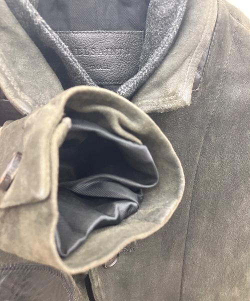 ALL SAINTS（オールセインツ）ALL SAINTS (オールセインツ) SURVEY LEATHER BLAZER グレー サイズ:Sの古着・服飾アイテム