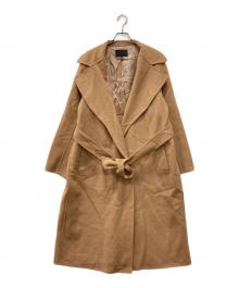 icB（アイシービー）の古着「WoolRever ベルテッドコート」｜ブラウン