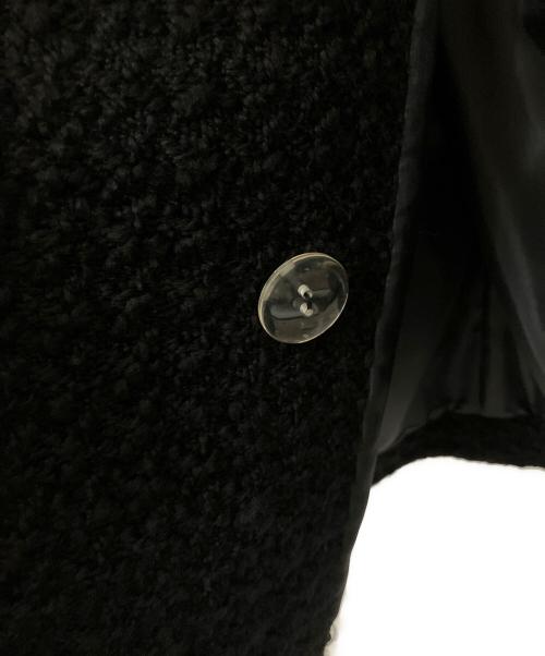 cygne（シーニュ）cygne (シーニュ) cygne シーニュ　レザーボタンツイードジャケット ブラック サイズ:1の古着・服飾アイテム