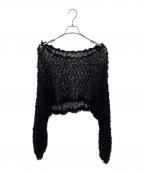 cygneシーニュ）の古着「ポップコーン透けニット」｜ブラック