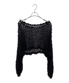 cygne（シーニュ）の古着「ポップコーン透けニット」｜ブラック