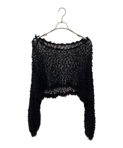 cygne（シーニュ）cygne (シーニュ) ポップコーン透けニット ブラック サイズ:Fの古着・服飾アイテム