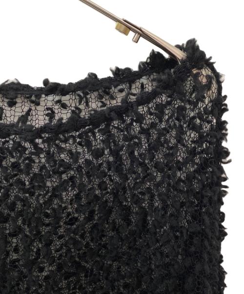 cygne（シーニュ）cygne (シーニュ) ポップコーン透けニット ブラック サイズ:Fの古着・服飾アイテム