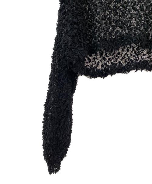 cygne（シーニュ）cygne (シーニュ) ポップコーン透けニット ブラック サイズ:Fの古着・服飾アイテム