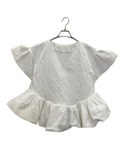 cygne（シーニュ）cygne (シーニュ) 浮き輪トップス ホワイト サイズ:FREEの古着・服飾アイテム