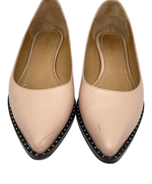 J&M DAVIDSON（ジェイ＆エム デヴィッドソン）J&M DAVIDSON (ジェイ＆エム デヴィッドソン) STUDDED FLAT/ スタッドフラット パンプス ピンク サイズ:36の古着・服飾アイテム