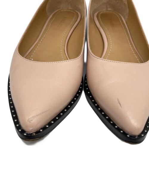 J&M DAVIDSON（ジェイ＆エム デヴィッドソン）J&M DAVIDSON (ジェイ＆エム デヴィッドソン) STUDDED FLAT/ スタッドフラット パンプス ピンク サイズ:36の古着・服飾アイテム
