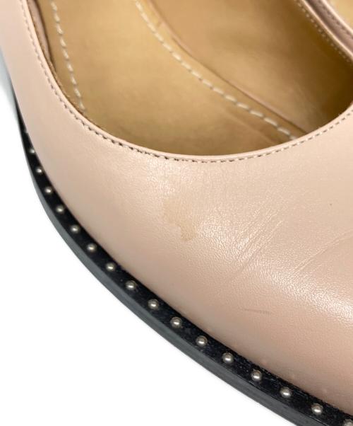 J&M DAVIDSON（ジェイ＆エム デヴィッドソン）J&M DAVIDSON (ジェイ＆エム デヴィッドソン) STUDDED FLAT/ スタッドフラット パンプス ピンク サイズ:36の古着・服飾アイテム