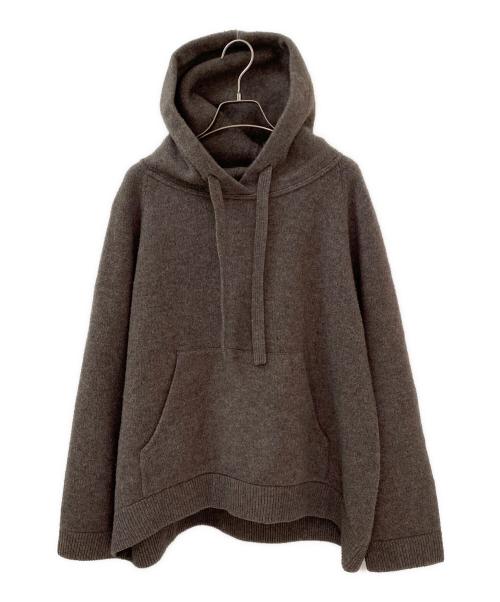 EVERYDAY I LIKE.（エヴリデイ アイ ライク）EVERYDAY I LIKE. (エヴリデイ アイ ライク) Knitted フーディー ブラウン サイズ:Freeの古着・服飾アイテム