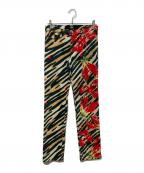 VERSACE JEANS COUTUREヴェルサーチ ジーンズクチュール）の古着「アニマルカモフラージュパンツ」｜レッド