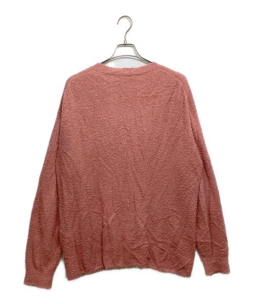 AURALEE（オーラリー）AURALEE (オーラリー) COTTON LINEN CUT SHAGGY KNIT CARDIGAN ピンク サイズ:4の古着・服飾アイテム