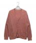 AURALEE（オーラリー）の古着「COTTON LINEN CUT SHAGGY KNIT CARDIGAN」｜ピンク