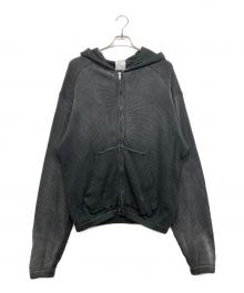 ROA（ロア）の古着「ワッフルジップパーカー」｜ブラック