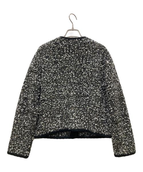 theory luxe（セオリーリュクス）theory luxe (セオリーリュクス) ツイードニットジャケット ブラック サイズ:38の古着・服飾アイテム