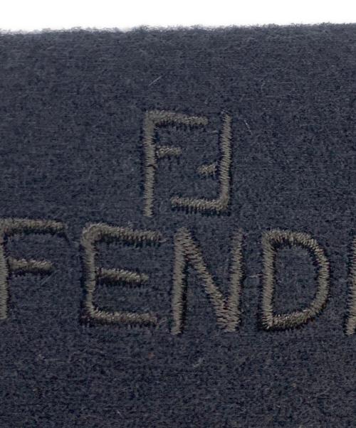 FENDI（フェンディ）FENDI (フェンディ) FENDI　ブラック　ウールマフラー ブラックの古着・服飾アイテム