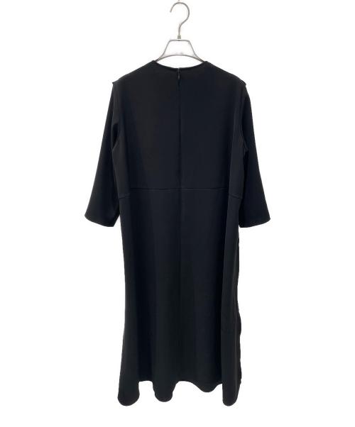 YOKO CHAN（ヨーコチャン）YOKO CHAN (ヨーコチャン) ロングスリーブフロントフリルラインドレス ブラック サイズ:40の古着・服飾アイテム