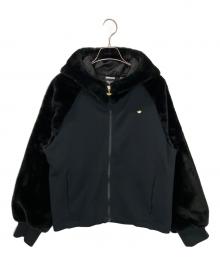 adidas（アディダス）の古着「FAKEFUR ZIPHOOD」｜ブラック
