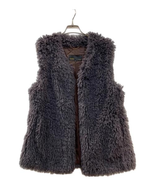 自由区（ジユウク）自由区 (ジユウク) エコカシミヤファー ジレ ネイビー サイズ:38の古着・服飾アイテム