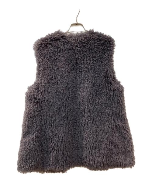 自由区（ジユウク）自由区 (ジユウク) エコカシミヤファー ジレ ネイビー サイズ:38の古着・服飾アイテム