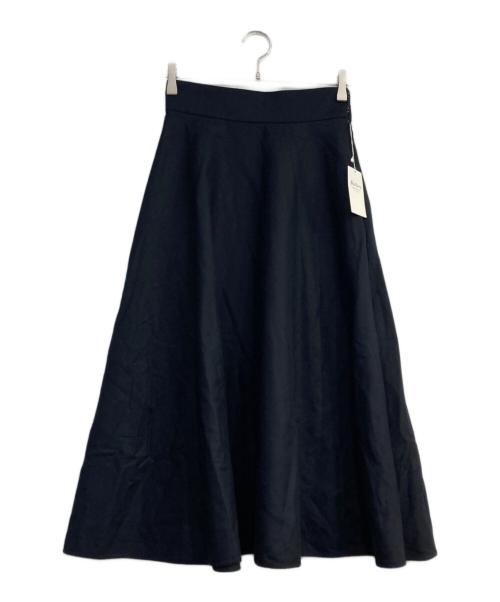 BALLSEY（ボールジィ）BALLSEY (ボールジィ) ウールシルクフランネル フレアスカート ネイビー サイズ:34 未使用品の古着・服飾アイテム