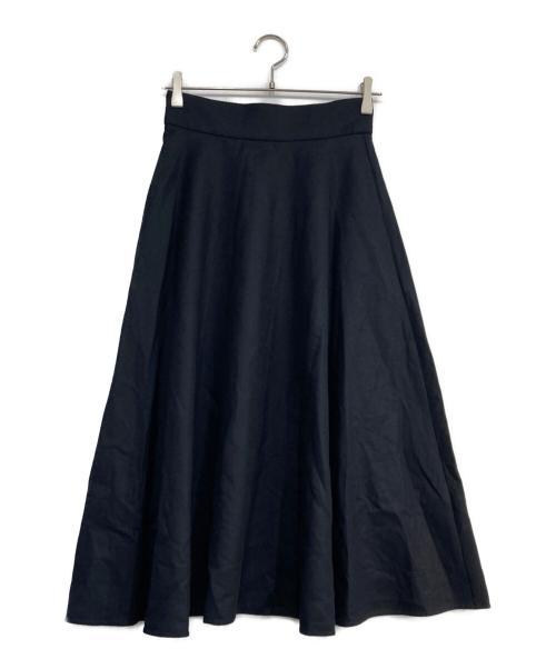 BALLSEY（ボールジィ）BALLSEY (ボールジィ) ウールシルクフランネル フレアスカート ネイビー サイズ:34 未使用品の古着・服飾アイテム
