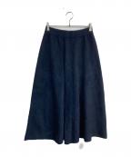 DES PRESデ プレ）の古着「フォックスウールフレアスカート」｜ネイビー