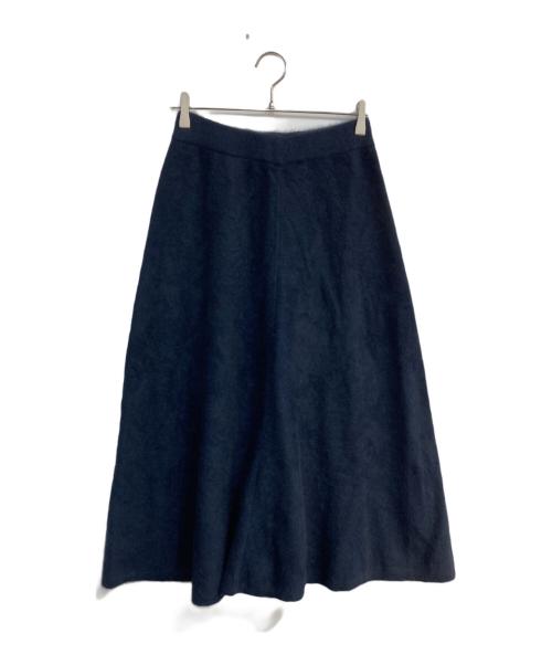 DES PRES（デ プレ）DES PRES (デ プレ) フォックスウールフレアスカート ネイビー サイズ:36 未使用品の古着・服飾アイテム