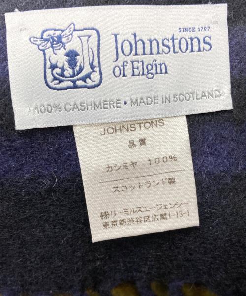 JOHNSTONS OF ELGIN（ジョンストンズオブエルガン）JOHNSTONS OF ELGIN (ジョンストンズオブエルガン) カシミヤ大判ストール ネイビー サイズ:下記参照の古着・服飾アイテム