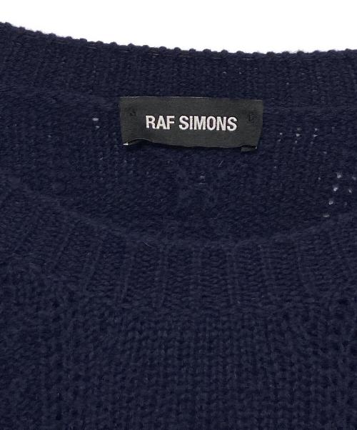 RAF SIMONS（ラフシモンズ）RAF SIMONS (ラフシモンズ) OVERSIZE ROUNDNECK SWEATER WITH PATCHES ネイビー サイズ:Mの古着・服飾アイテム