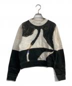 Acne studiosアクネ ストゥディオス）の古着「裏起毛スウェット　 BIRD H-K CSS14」｜アイボリー