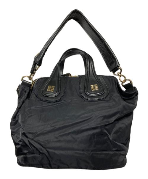 GIVENCHY（ジバンシィ）GIVENCHY (ジバンシィ) ナイチンゲール ナイロン レザー スタッズ 2WAYバッグ ブラックの古着・服飾アイテム